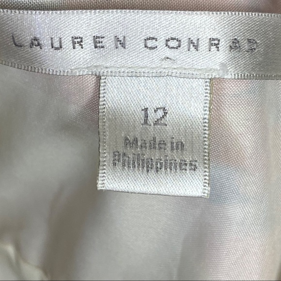 Lauren Conrad Dress Floral Bandeau Halter Tie Maxi Size 12 - Picture 6 of 8